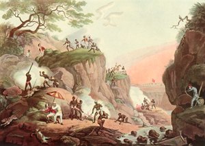 Deportes en India - Ahuyentando lobos de sus madrigueras, c1808, 1901