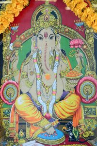 Templo Sri Thenday Yutthapani. Ganesh. Pintura. Ciudad Ho Chi Minh. Vietnam de Unbekannt