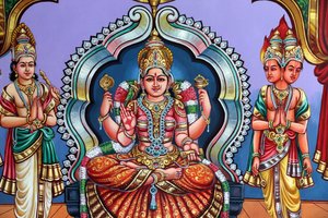 Templo hindú Sri Vadapathira Kaliamman. Diosa madre suprema. Singapur