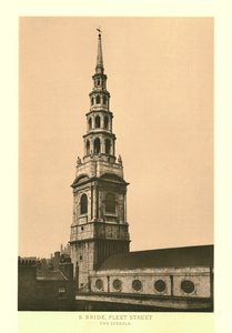 Santa Bride, Fleet Street, El campanario, mediados-finales del siglo XIX de Unbekannt