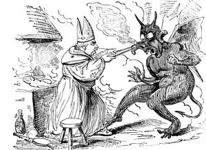 San Dunstan y el diablo, 1826 de Unbekannt