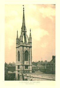 San Dunstan en el Este, El Campanario, mediados-finales del siglo XIX de Unbekannt