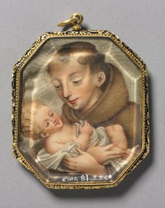 San Francisco con el Niño Jesús (reverso)