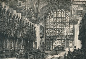 Capilla de San Jorge: El Coro, Mirando al Este, 1895 de Unbekannt