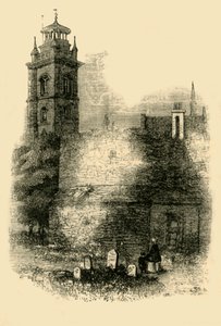 San Gil, Cripplegate, mostrando el viejo muro, c. 1872 de Unbekannt