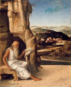 San Jerónimo leyendo en un paisaje, finales del siglo XV