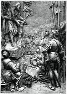San Juan Bautista predicando en el desierto, siglo XVI, 1870 de Unbekannt