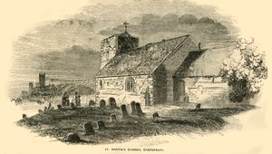 Iglesia de San Martín, Canterbury, Kent, c. 1850