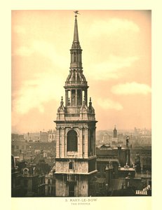 St Mary-Le-Bow, El Campanario, mediados-finales del siglo XIX de Unbekannt