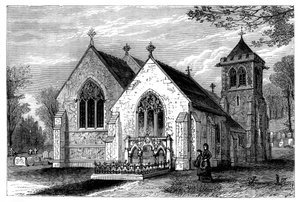 Iglesia de San Miguel y la tumba de Benjamin Disraeli 1804-1881, finales del siglo XIX de Unbekannt