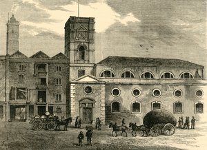 Iglesia de St. Olaves, en 1820, c1878 de Unbekannt