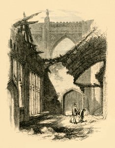 Capilla de San Esteban. - Interior después del Incendio, 1881 de Unbekannt