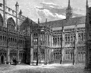 Claustros de San Esteban, Westminster Hall, Londres, 1900