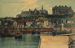 Stade y puerto interior, Folkestone, finales del siglo XIX-principios del siglo XX de Unbekannt