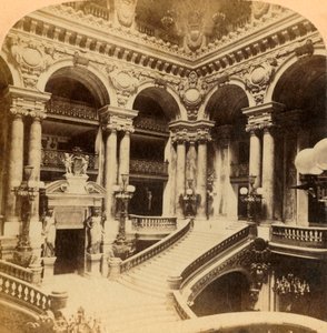 Escalera en la Ópera de París, Francia, c.1900 de Unbekannt