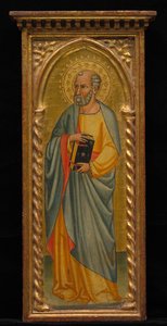 Santo de pie y Santo con capa roja, par, finales del siglo XIX - principios del siglo XX de Unbekannt