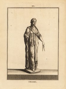 Estatua de Urania, la musa de la astronomía, con compás de Unbekannt