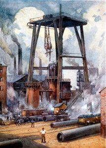 Fábrica de acero c. 1925 de Unbekannt