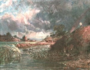 Nubes de tormenta pasando sobre Hampstead, principios del siglo XIX, c1900 de Unbekannt