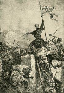 Asalto a Constantinopla por Balduino, conde de Flandes, 1204 de Unbekannt