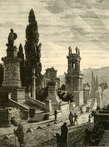 Calle de las Tumbas en Atenas, Restaurada, 1890