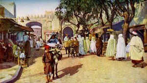 Escena callejera, Kairouan, Túnez, c1924 de Unbekannt