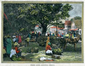 Escena de calle, Kingston, Jamaica de Unbekannt