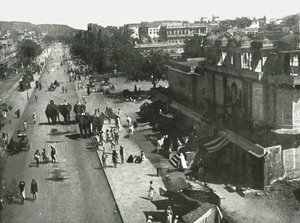Escena de calle en la ciudad de Jaipur, India, 1895 de Unbekannt