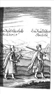 Streltsy de Georg Adam Schleissing Derer beyden Czaaren in Reussland Iwan und Peter Alexewiz, 1693 de Unbekannt