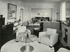 Estudio y comedor en casa en Bruselas, 1937 de Unbekannt