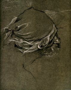 Estudio para La sirena del mar, por Herbert J Draper