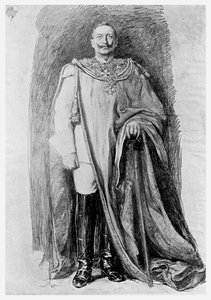 Estudio para el retrato en esmalte del Emperador Guillermo II de Alemania de Unbekannt