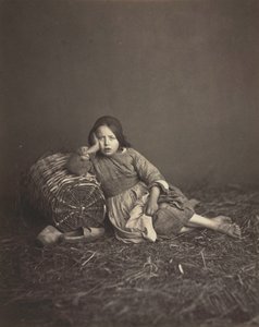 Estudio de una joven campesina, c. 1860 de Unbekannt