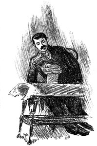 Sujeto entrando en trance hipnótico, 1891