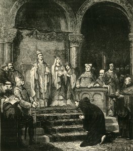 Sumisión de Enrique IV en Canossa, 1077, 1890 de Unbekannt