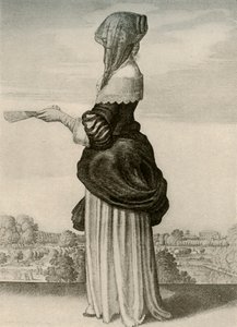 Verano - Vestido de verano habitual de una dama inglesa, reinado de Carlos I, c1620-1640, 1937 de Unbekannt