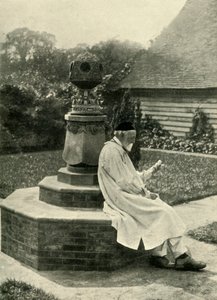 Reloj de sol en el jardín de Limnerslease, y... G. F. Watts, Esq., R.A., c. 1890s, 1902 de Unbekannt