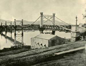Puente colgante, sobre el Fitzroy, 1901 de Unbekannt