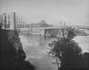 Puentes de suspensión y voladizo, St. John, New Brunswick, c1897