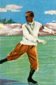 Patinador artístico sueco Gillis Grafström, 1928 de Unbekannt