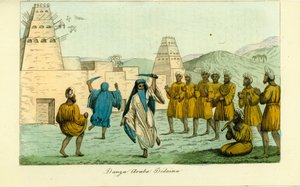 Danza de la espada por árabes beduinos nómadas cerca del valle de los reyes en Tebas por Giovanni Battista Belzoni de Unbekannt