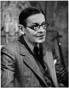 TS Eliot, poeta, dramaturgo y crítico británico nacido en Estados Unidos, c1950s de Unbekannt