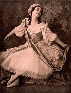 Tamara Karsavina, bailarina rusa, en el ballet Le Pavillon d