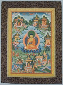Tangka con Buda, siglo XIX de Unbekannt