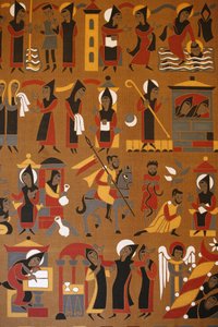 Tapiz en la abadía de Saint-Pierre de Solesmes: Vida de San Benito, Solesmes, Francia de Unbekannt
