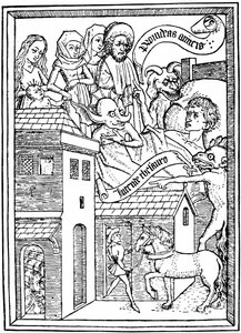 Tentación a la avaricia, c. 1465, 1964 de Unbekannt