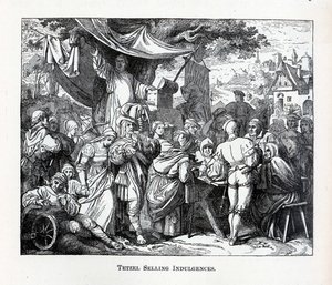 Venta de indulgencias por Tetzel, 1882