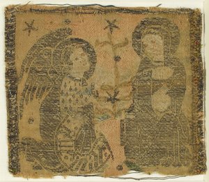 Textil con La Anunciación, italiano, siglo XIV de Unbekannt