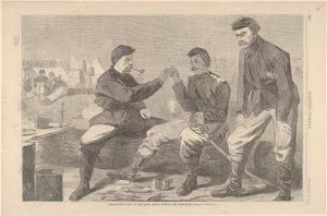 Día de Acción de Gracias en el Ejército - Después de la Cena: El hueso de los deseos, Harpers Weekly, diciembre 3, 1864 de Unbekannt