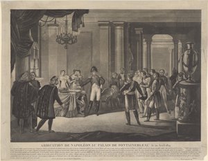 La Abdicación de Napoleón en Fontainebleau, 1814